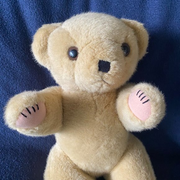 Vintage San Francisco Music Box Comp. musical jointed tan‎ plush bear Works! - Picture 3 of 6